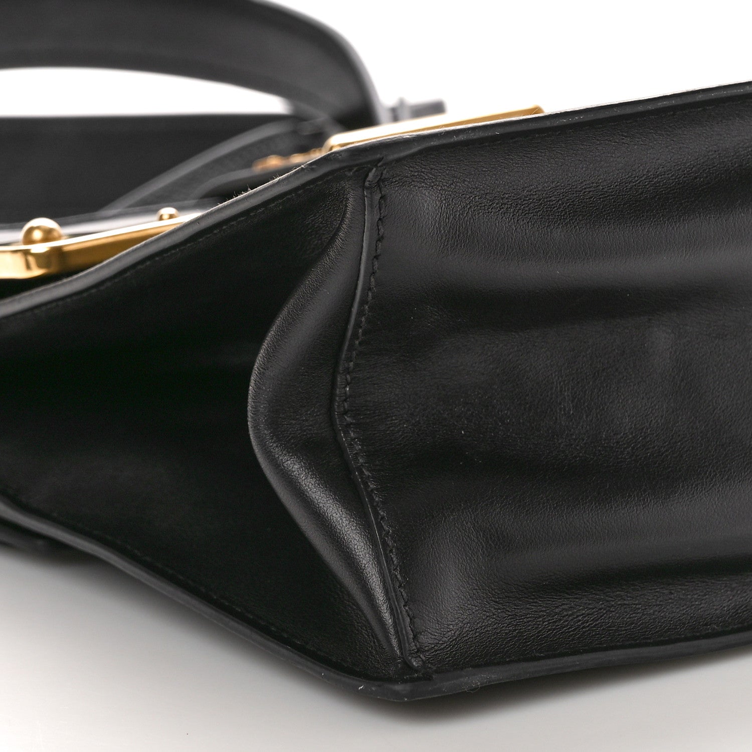 Prada City Calfskin Saffiano Cahier Top Handle Bag Black 9 of 10