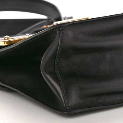 Prada City Calfskin Saffiano Cahier Top Handle Bag Black 9 of 10
