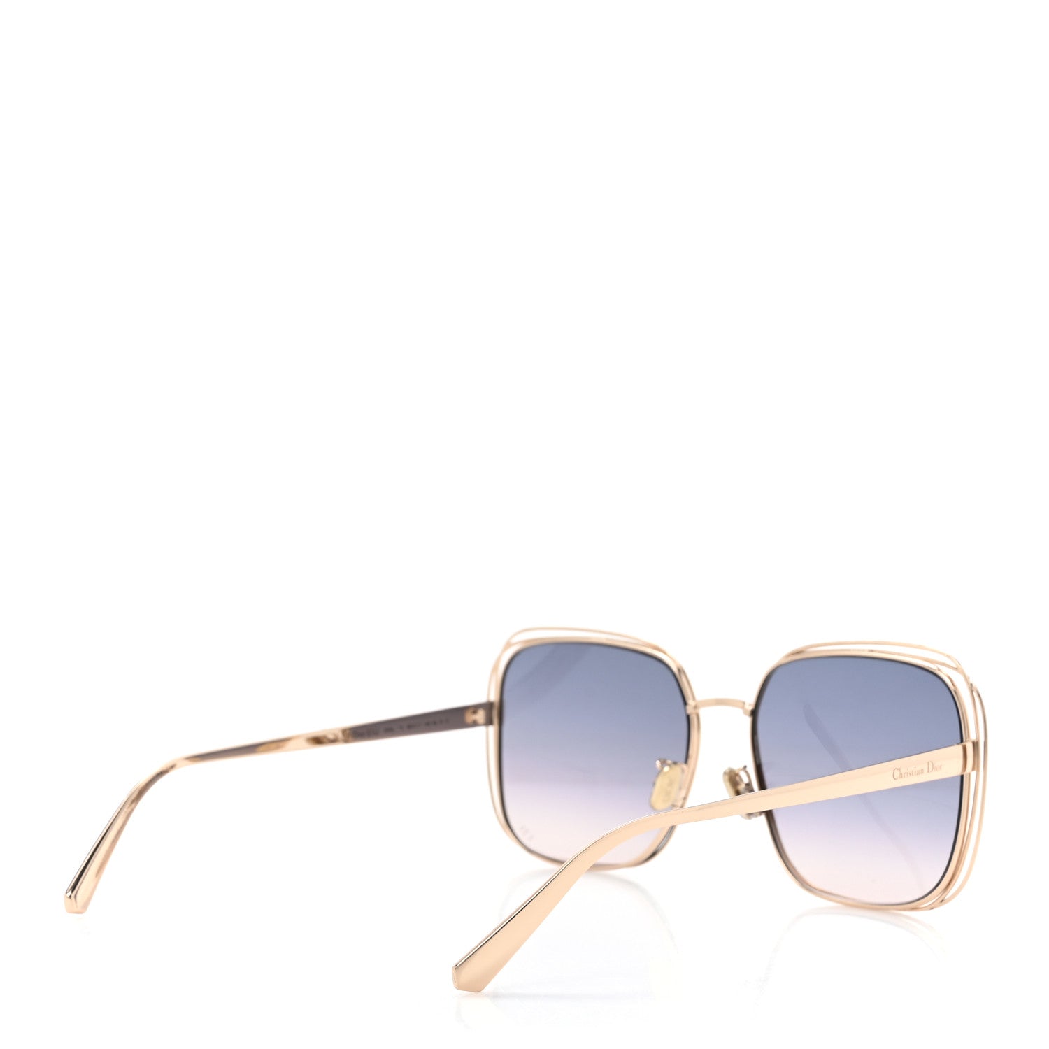 Christian Dior Metal FilDior S1U Square Sunglasses Gold 4 of 9