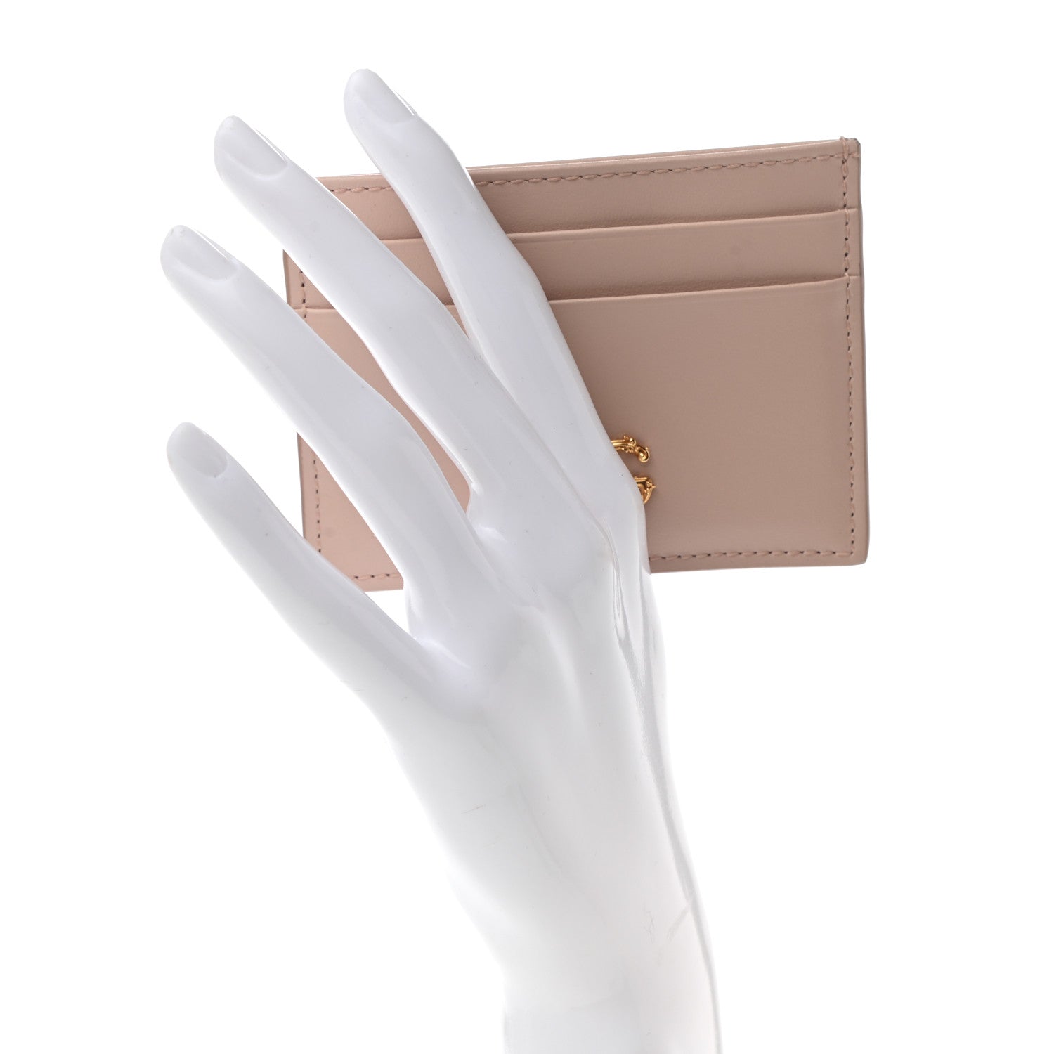 Dolce & Gabbana Calfskin Baroque Logo Card Holder Pale Pink 2 of 7