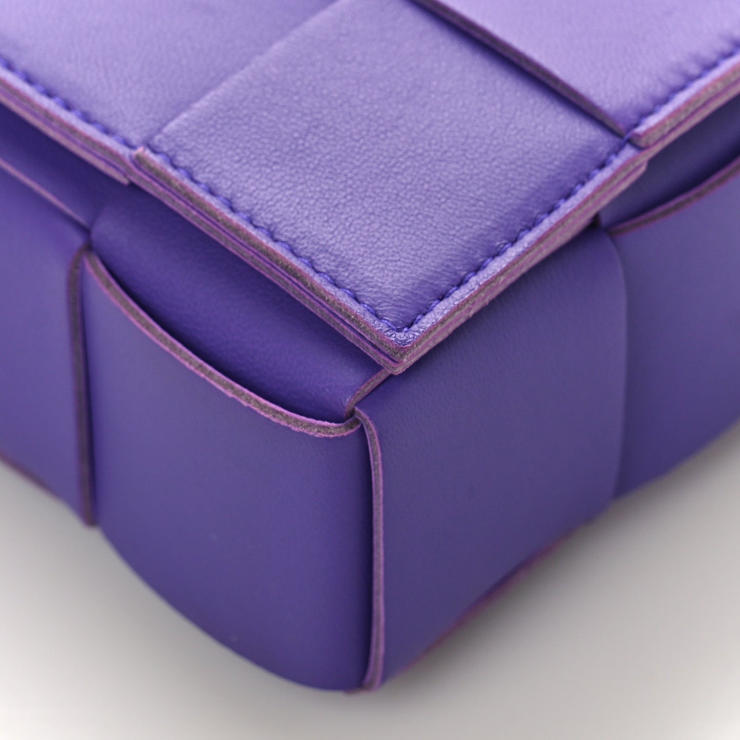 Lambskin Maxi Intrecciato Cassette Crossbody Bag Purple