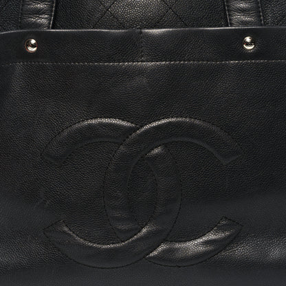 Chanel Caviar Stitched CC Shopper Tote Black 10 of 18
