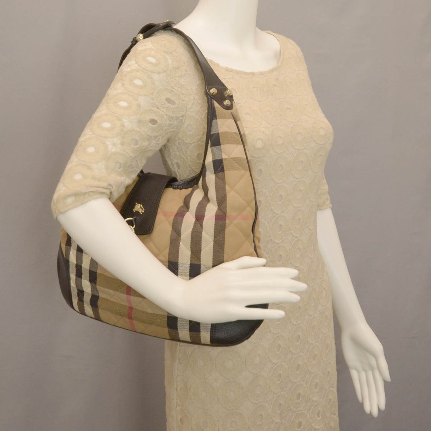 House Check Quilted Brook Hobo