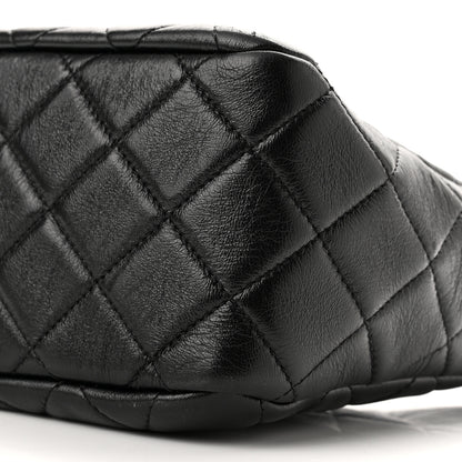 Chanel Lambskin Quilted Hobo Black 10 of 10