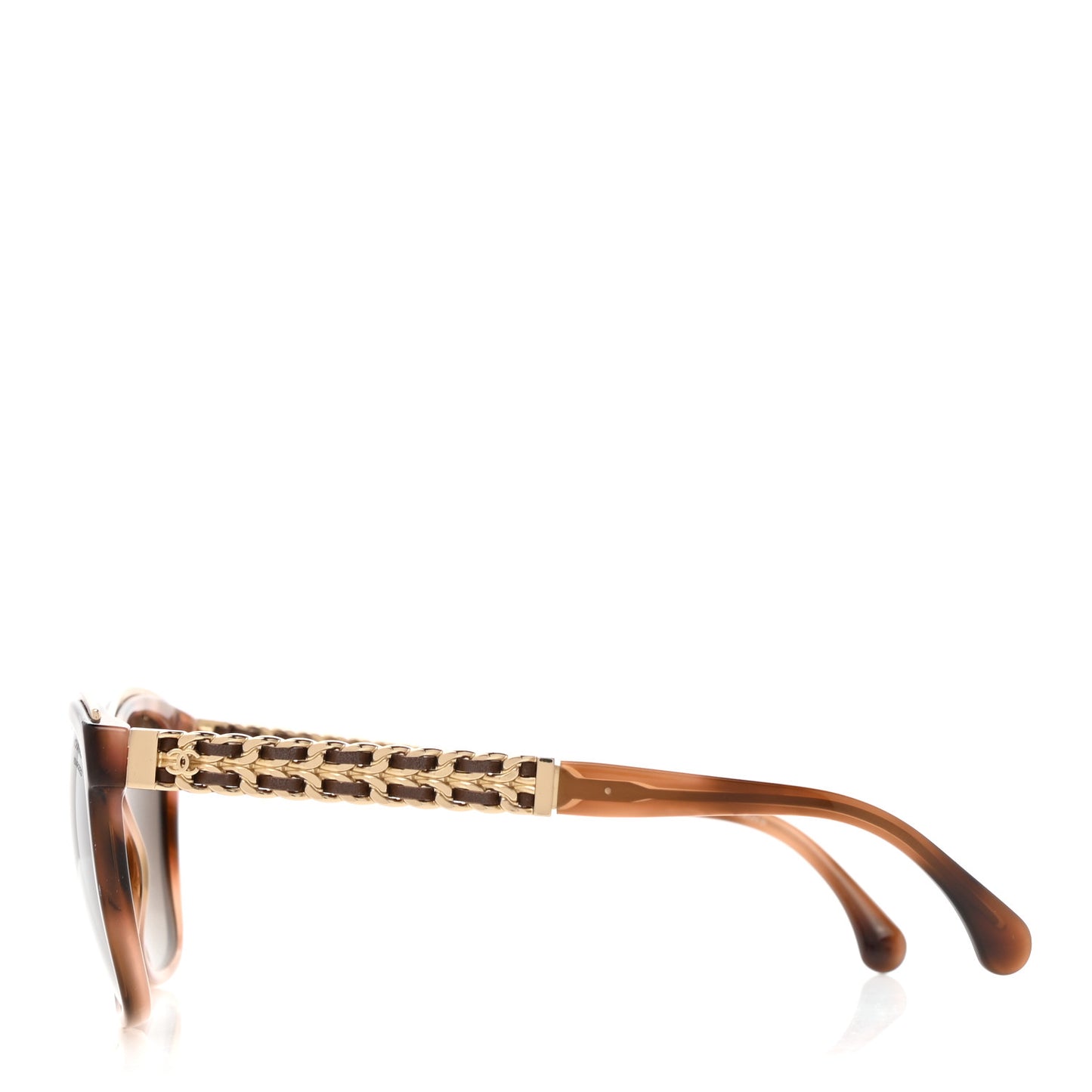 Polarized Square Chain Sunglasses 5360-Q Tortoise