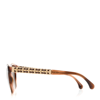 Chanel Polarized Square Chain Sunglasses 5360-Q Tortoise 3 of 9