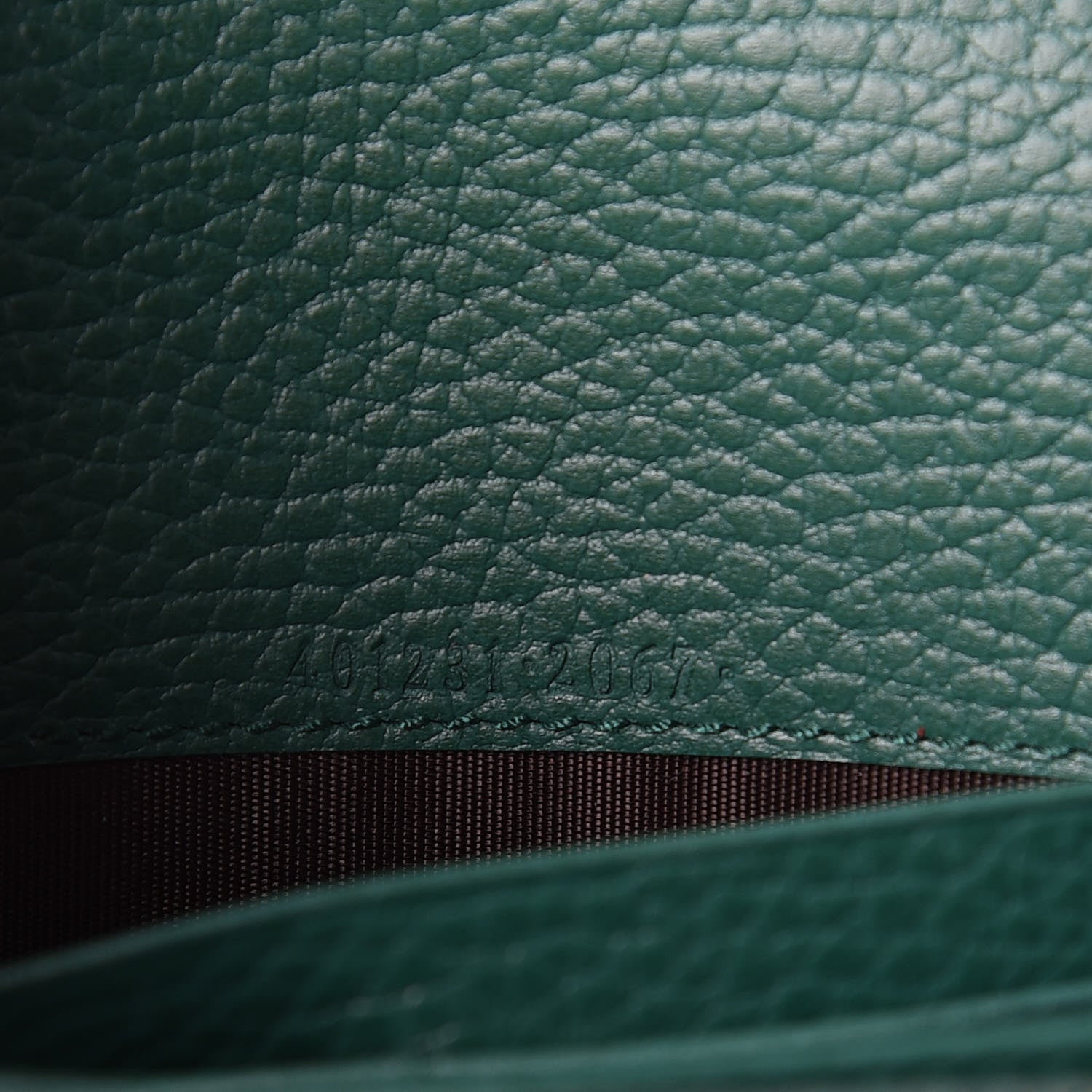 Gucci Calfskin Mini Dionysus Chain Wallet Emerald 6 of 10