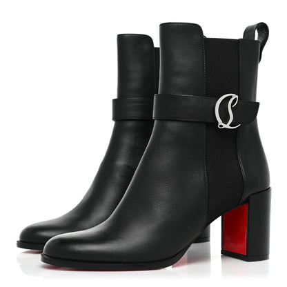 Christian Louboutin Calfskin 70 Chelsea Ankle Boots 38 Black 7 of 16