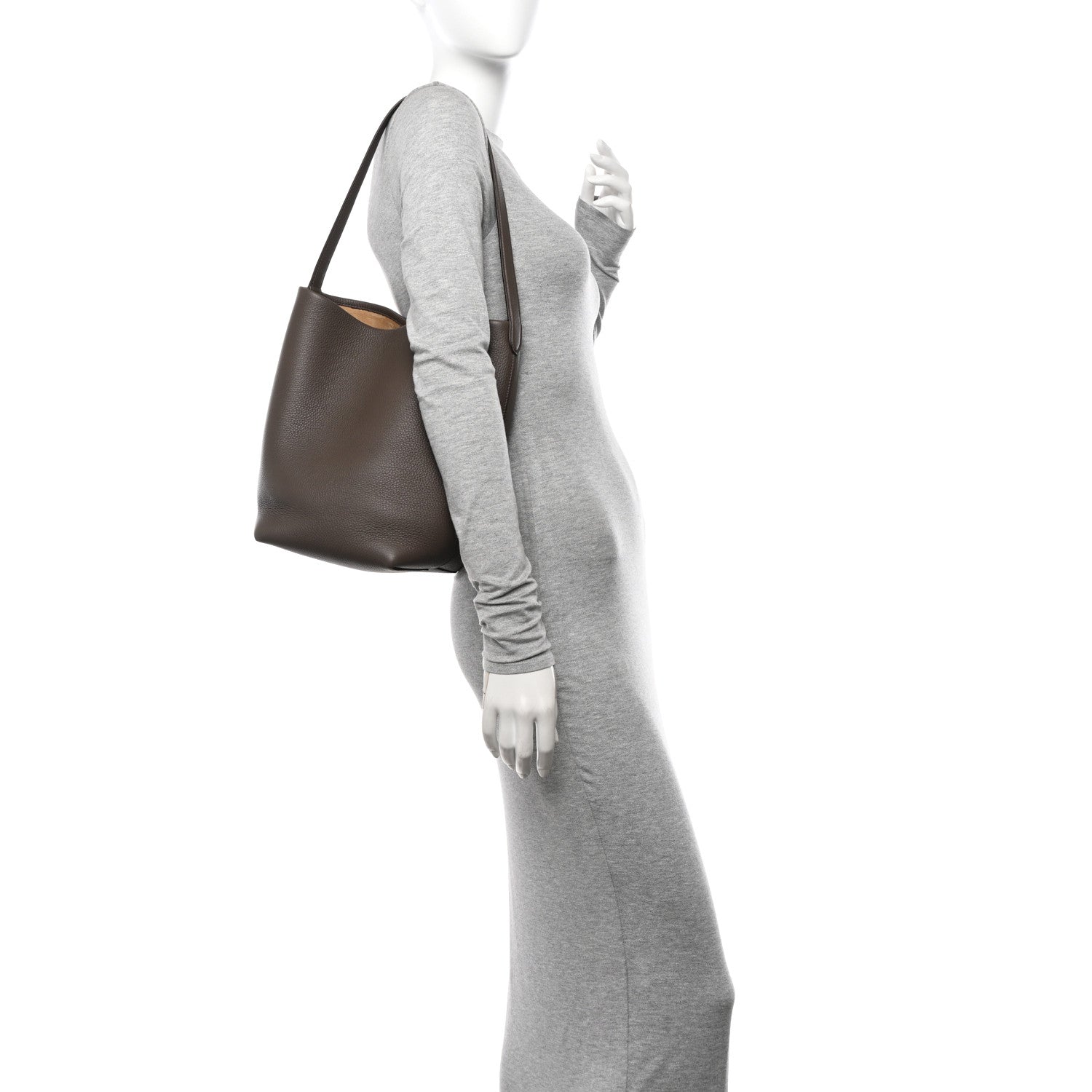 The Row Grained Calfskin Medium N/S Park Tote Taupe 2 of 11
