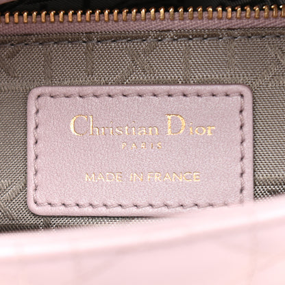 Christian Dior Metallic Lambskin Cannage Mini Lady Dior Lotus 10 of 21