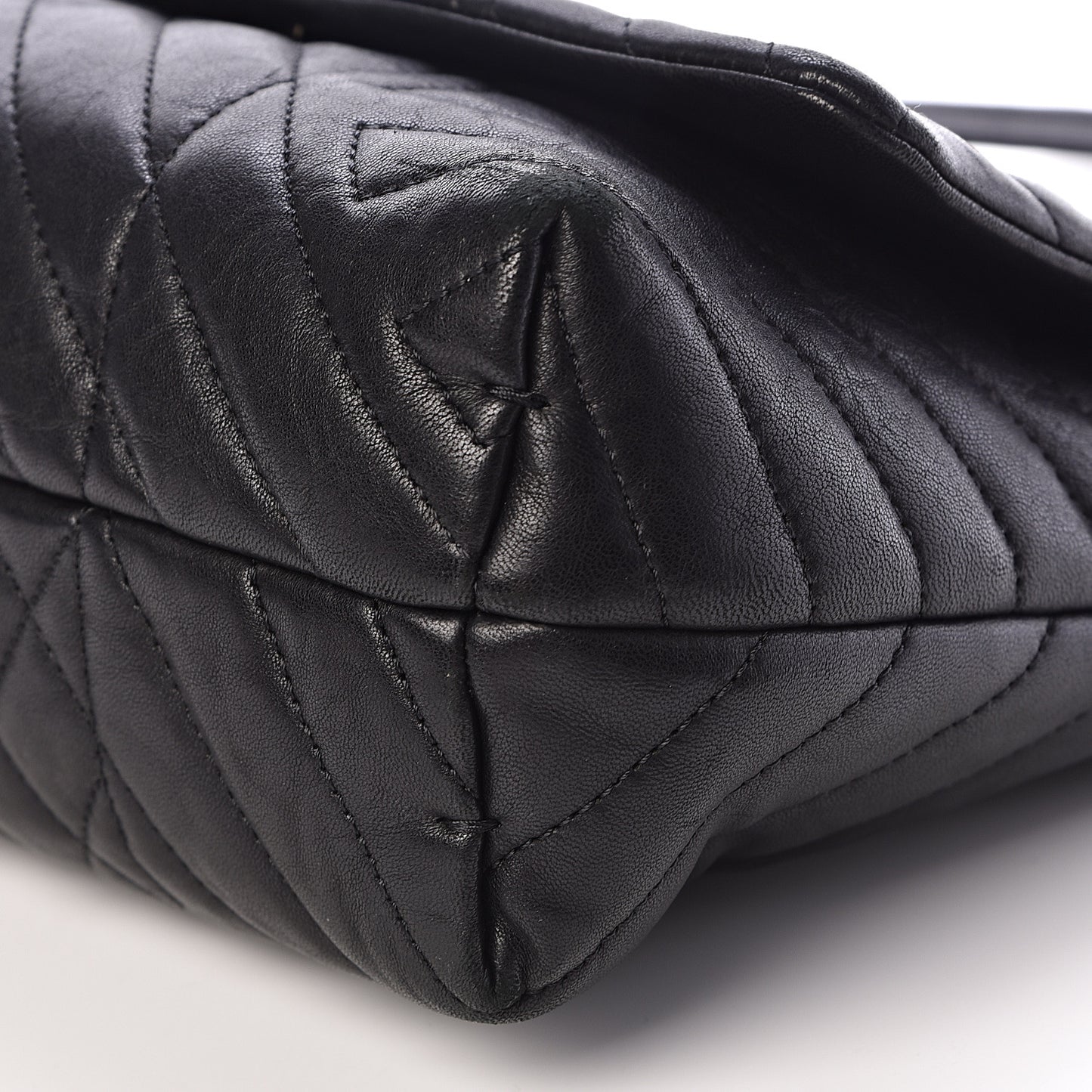 Lambskin Quilted Medium Happy Shoulder Bag Black