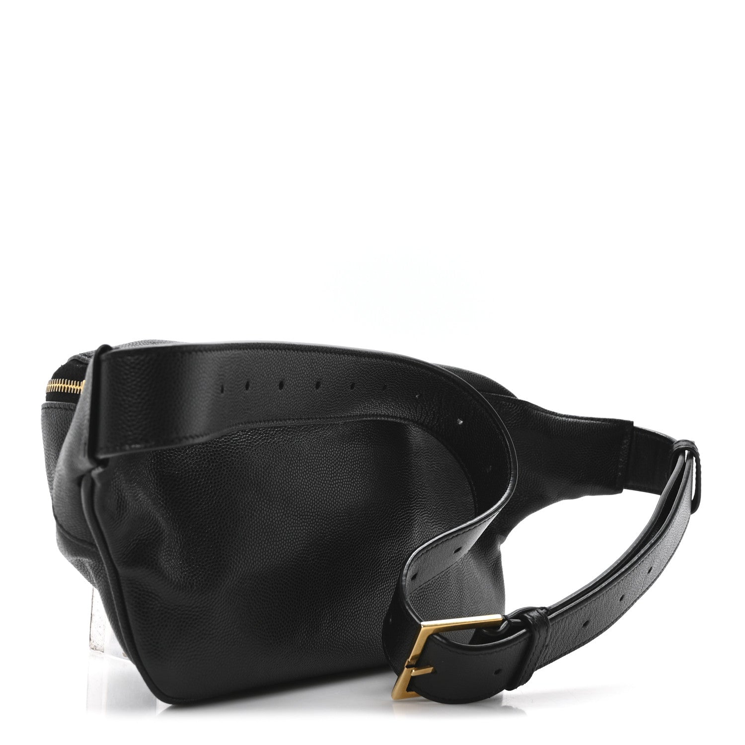 Saint Laurent Grain De Poudre Monogram Belt Bag Black 3 of 10