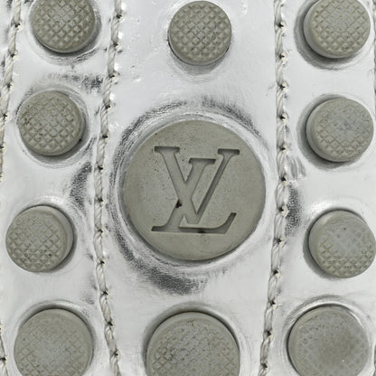 Louis Vuitton Patent Calfskin Monogram Gloria Loafers 38 Silver 7 of 19