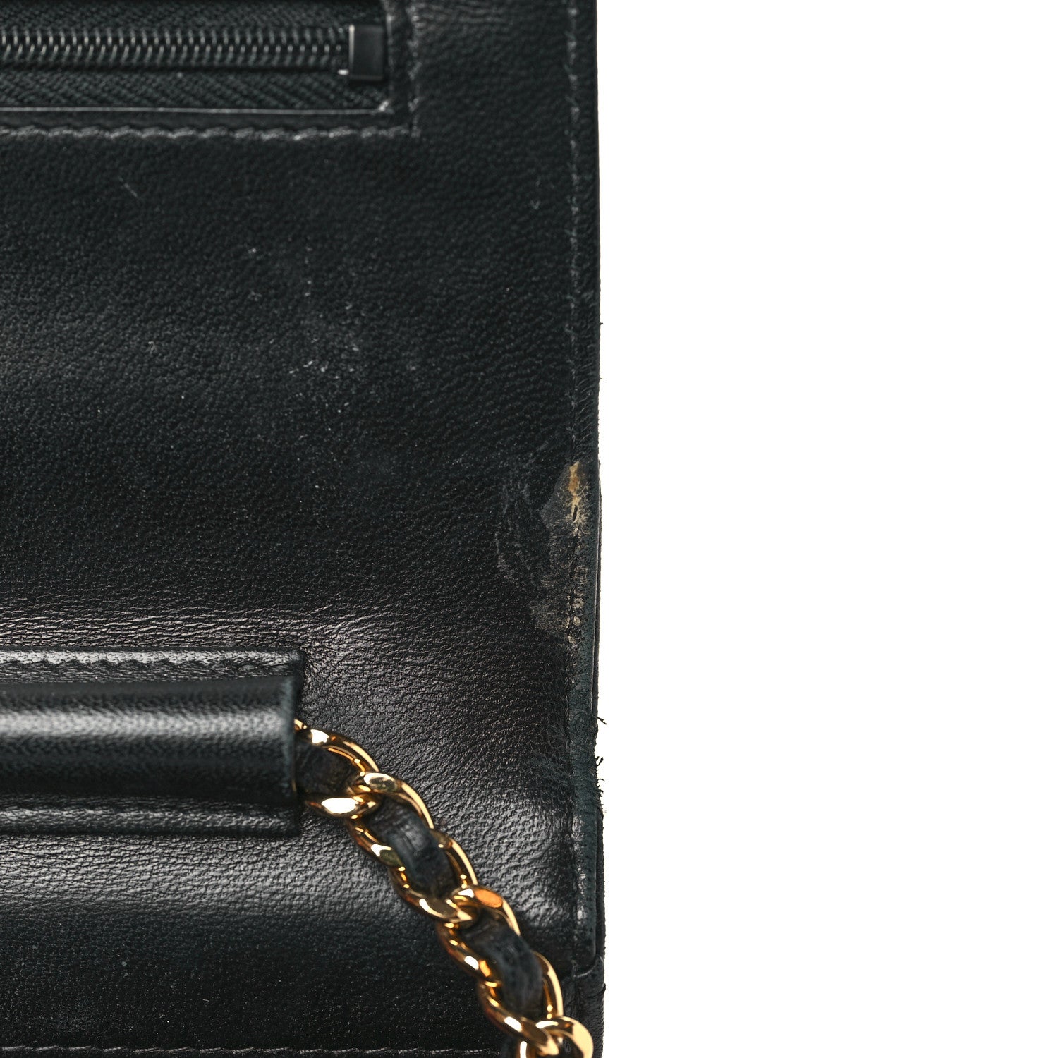 Chanel Lambskin Quilted Wallet On Chain WOC Black 13 of 20