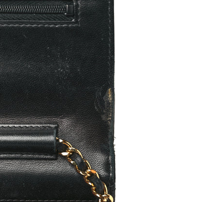 Chanel Lambskin Quilted Wallet On Chain WOC Black 13 of 20