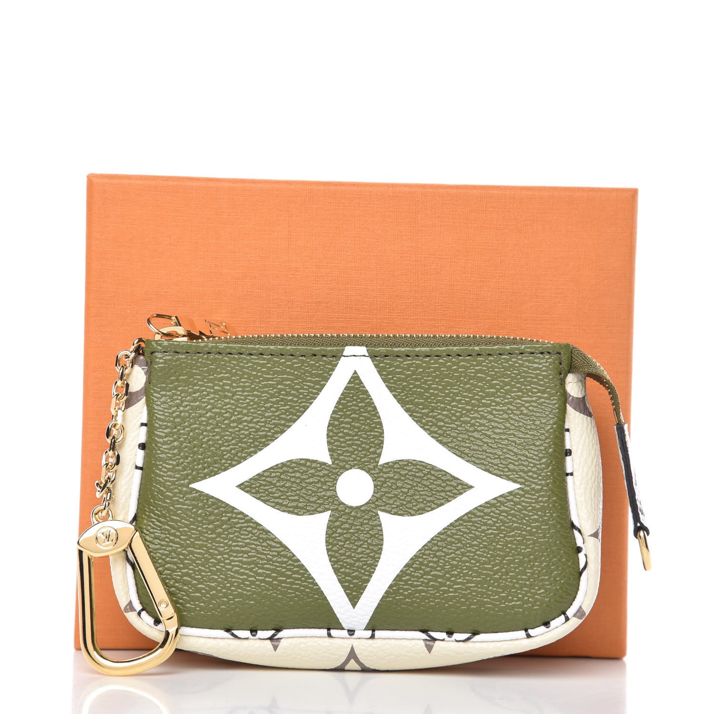 Monogram Giant Micro Pochette Accessories Kaki White