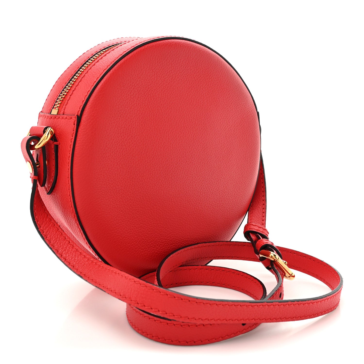 Versace Calfskin La Medusa Round Camera Bag Red 3 of 9