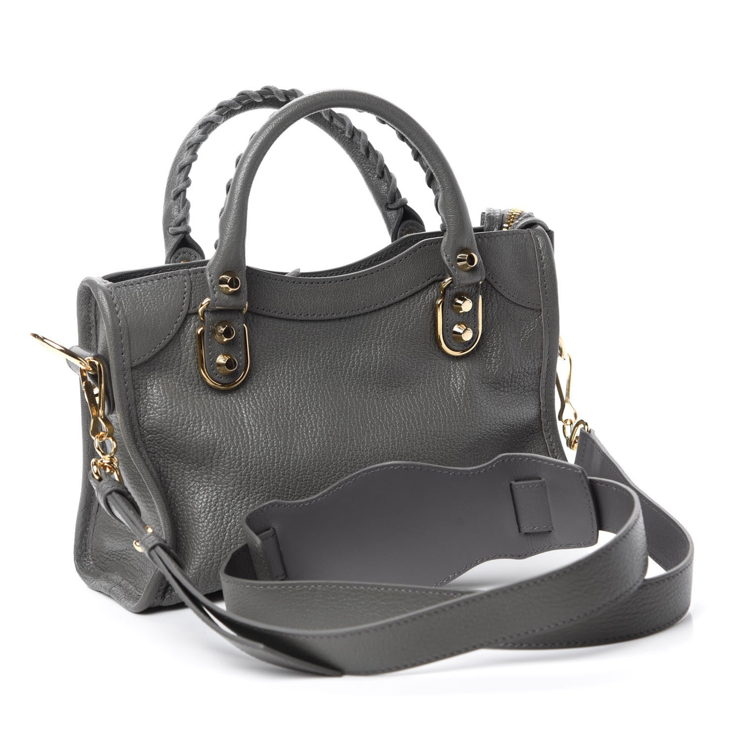 Balenciaga Chevre Gold Metallic Edge Hardware Mini City Gris Acier 3 of 10
