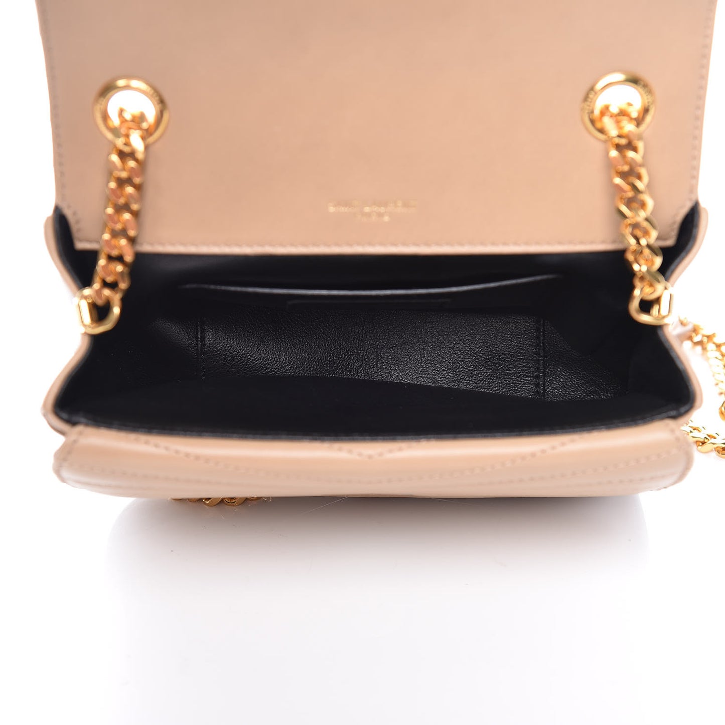 Lambskin Matelasse Chevron Monogram Small Sulpice Bag Sable Beige
