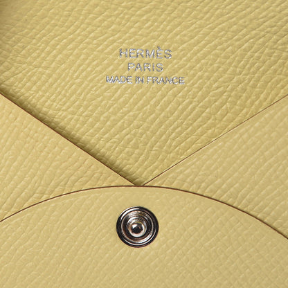 Hermes Epsom Calvi Card Case Jaune Poussin 6 of 8