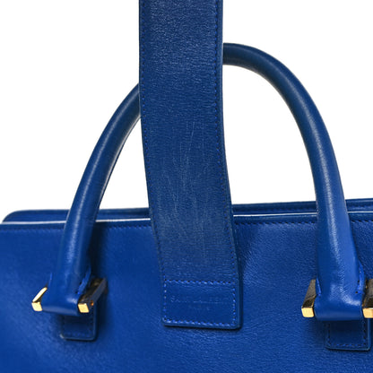 Saint Laurent Calfskin Small Monogram Cabas Blue Majorelle 13 of 16