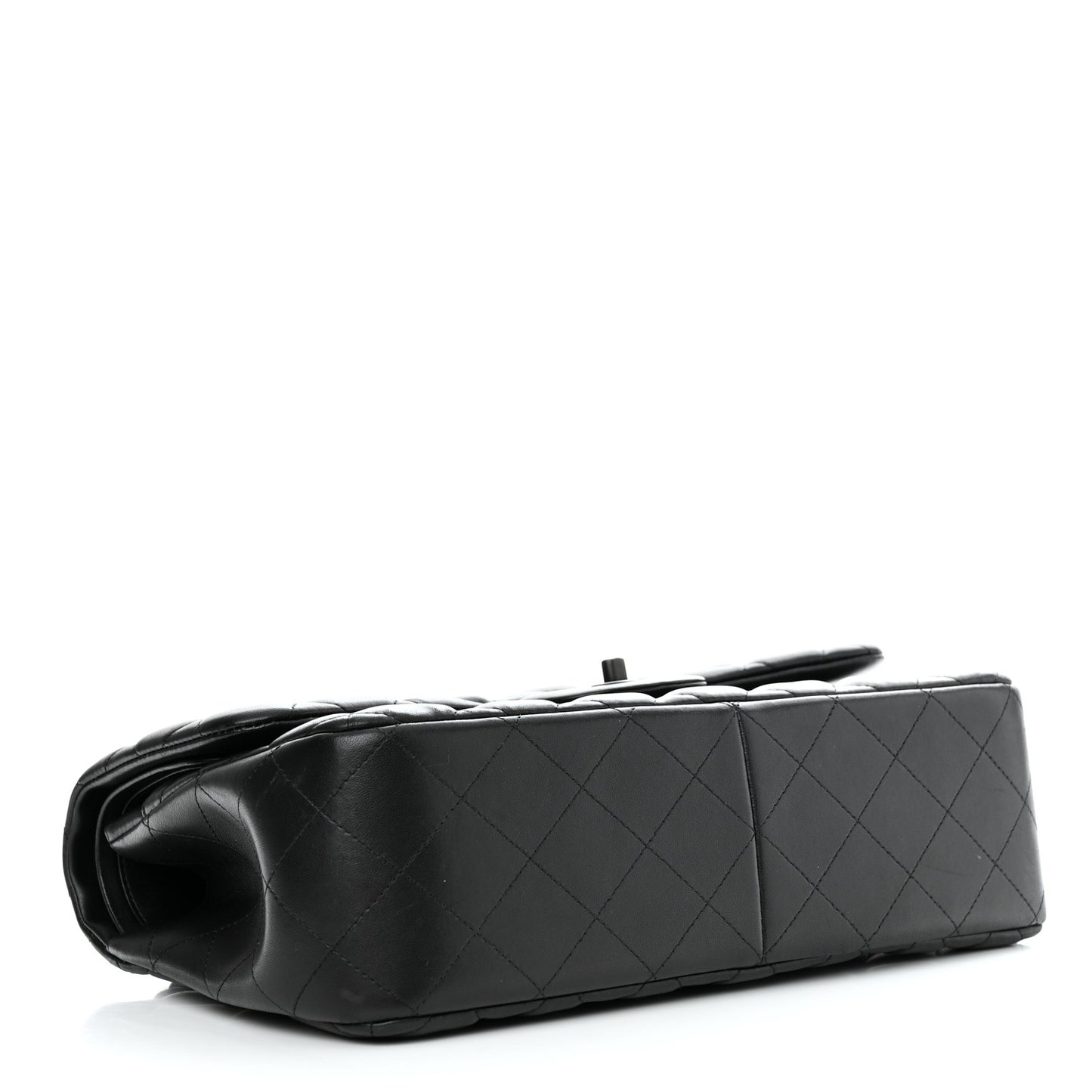 Lambskin Quilted Jumbo Double Flap So Black
