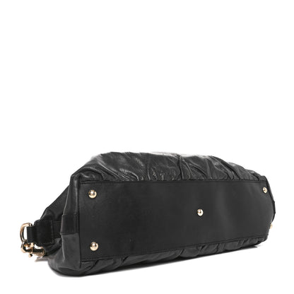 Gucci Calfskin Pop Bamboo Top Handle Tote Black 4 of 10