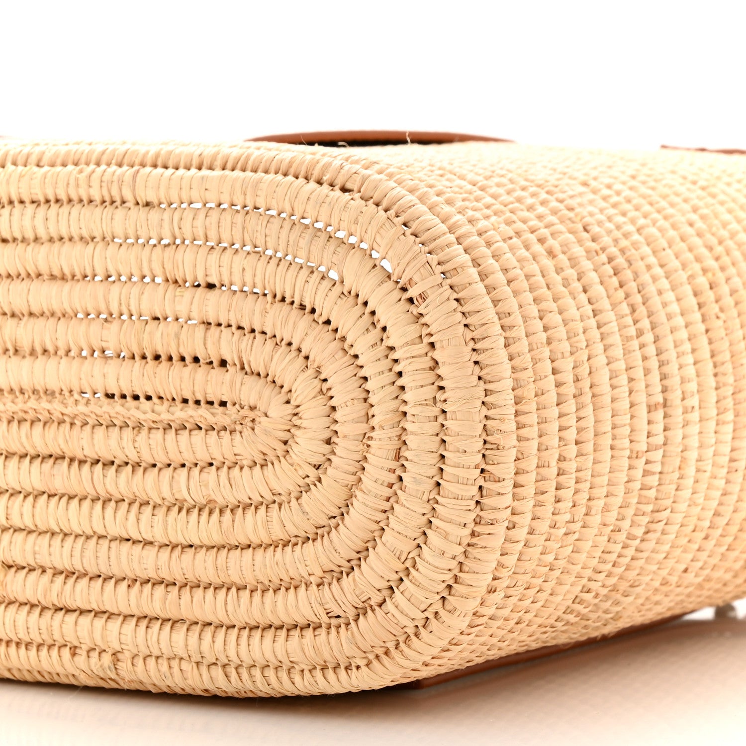 Loewe Raffia Square Small Basket Tote Bag Natural White 9 of 9