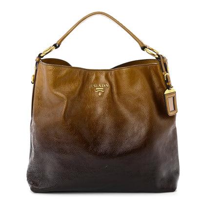 Prada Vernice Sfumata Shoulder Bag Blond Mordore 1 of 14