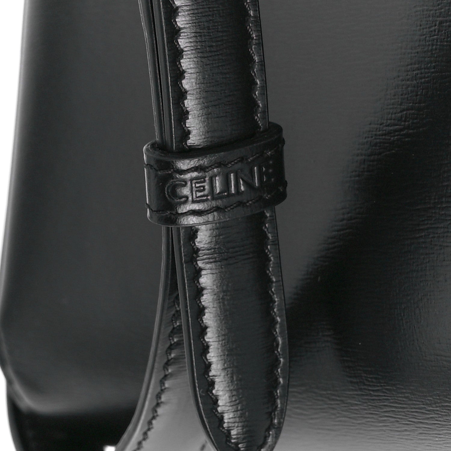 Celine Shiny Calfskin Triomphe Shoulder Bag Black 4 of 13