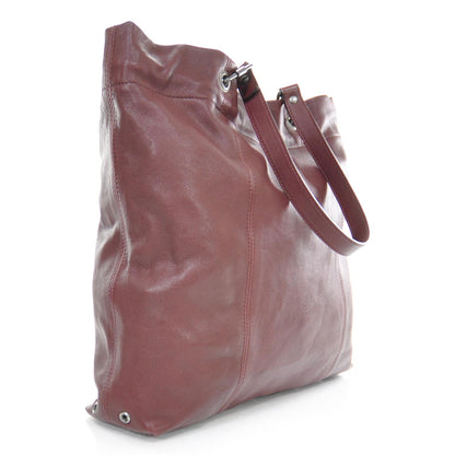 Burberry Leather Packable Drawstring Tote Dark Red 3 of 8