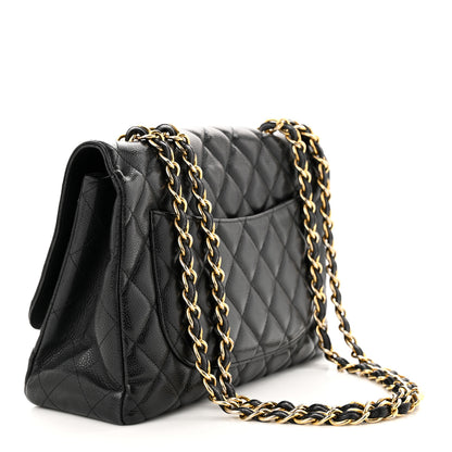 Chanel Caviar Quilted Jumbo Single Flap Black 3 of 11