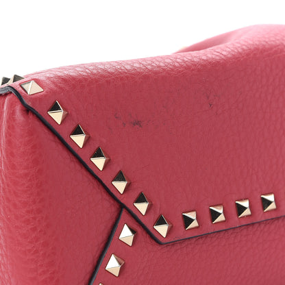 Valentino Garavani Grained Calfskin Rockstud Bucket Bag Red 16 of 16