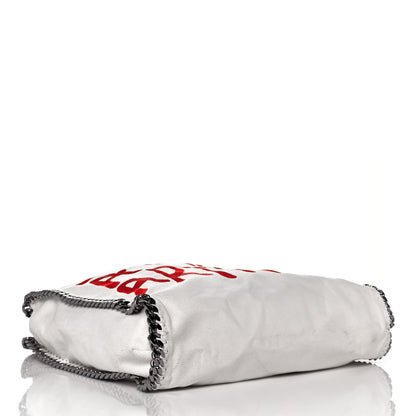 Stella McCartney X ED CURTIS Shaggy Deer Logo Embroidered Large Falabella Chalk 4 of 13