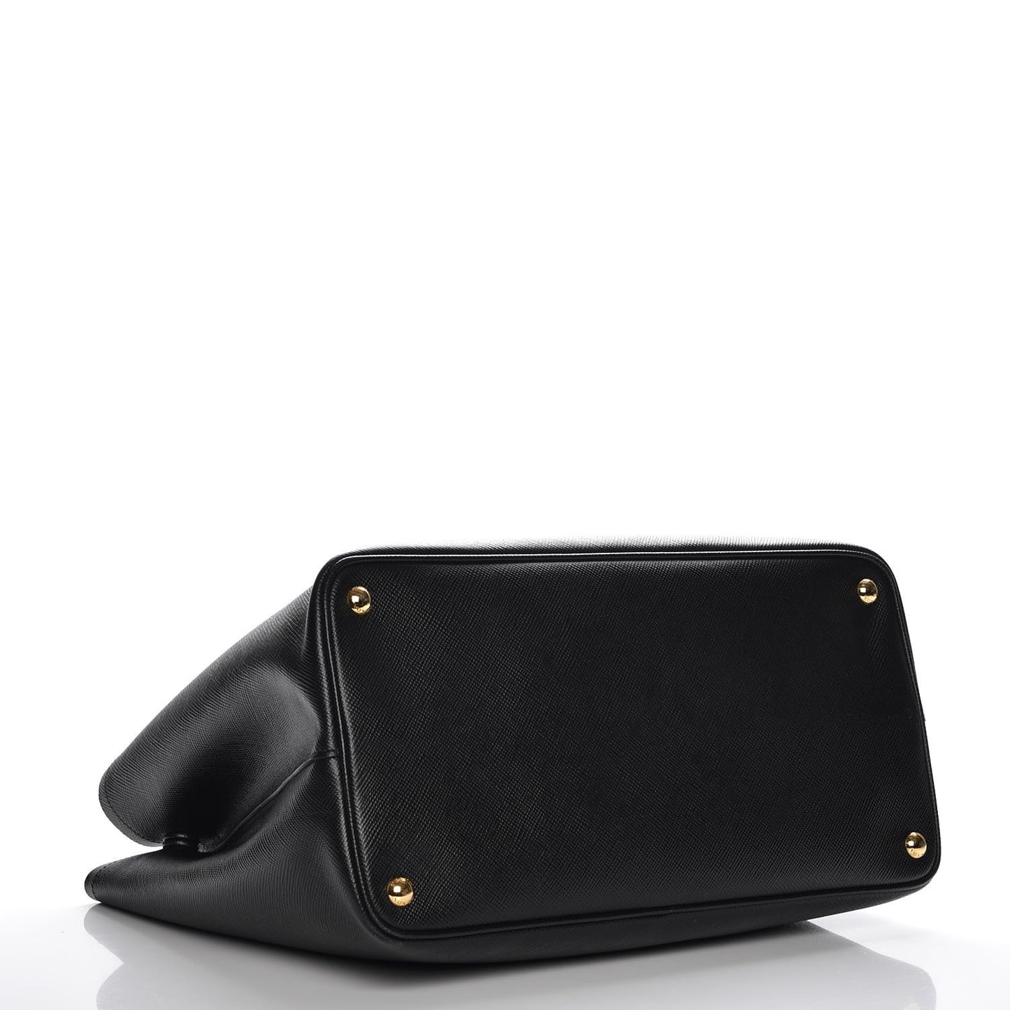 Saffiano Cuir Large Double Bag Nero Black Ciliegia