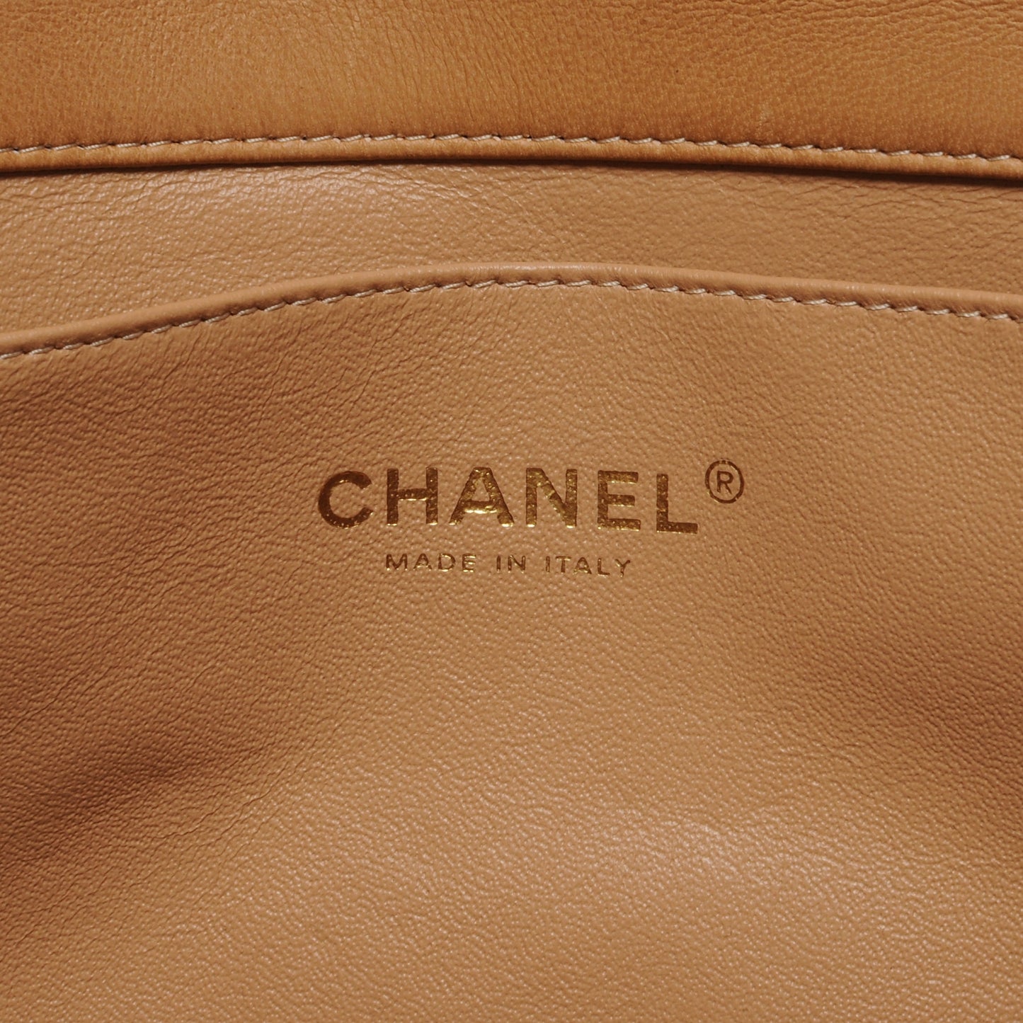 Lambskin Quilted Clutch Flap Beige