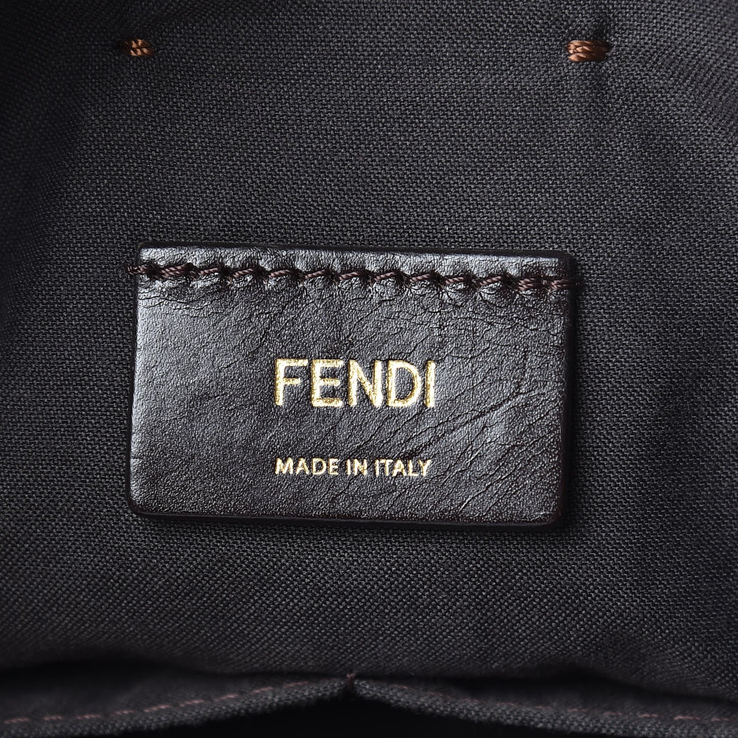 Fendi Zucca Vitello Artic Small Clasp Top Hobo Bag Tobacco Castagna 6 of 11