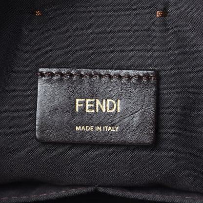 Fendi Zucca Vitello Artic Small Clasp Top Hobo Bag Tobacco Castagna 6 of 11