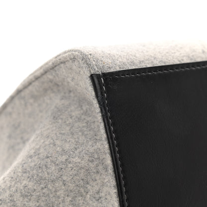 Celine Felt Smooth Calfskin Medium Trapeze Pearl Grey 13 of 14