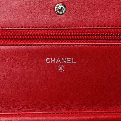 Chanel Caviar Timeless CC Wallet on Chain WOC Red 6 of 14