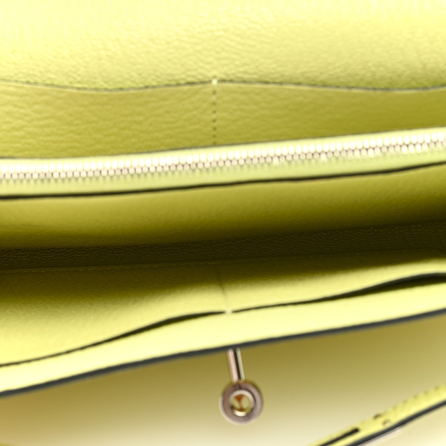 Hermes Chevre Mysore Kelly Wallet To Go Jaune Bourgeon 5 of 9
