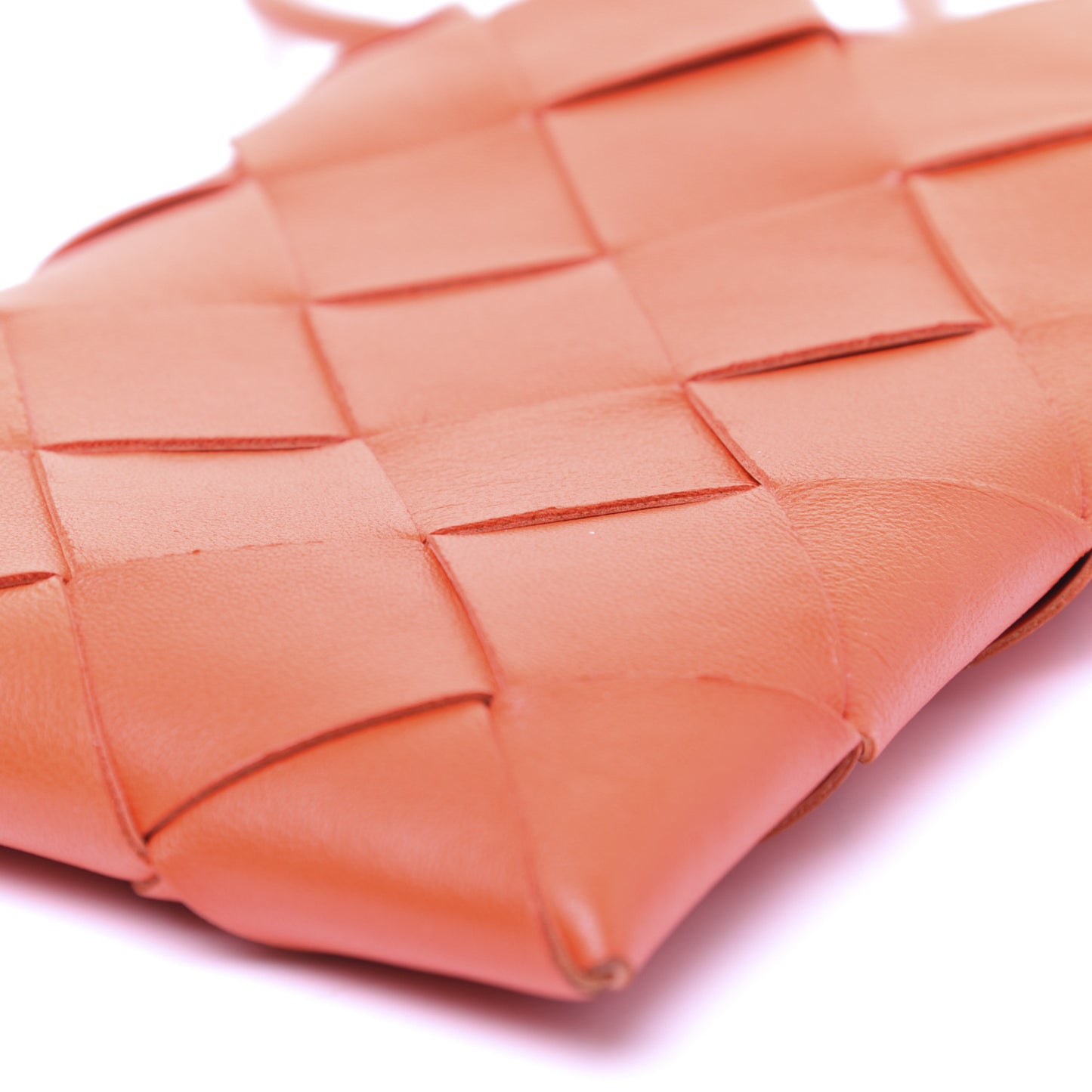 Nappa Intrecciato Mini Pouch Crossbody Orange
