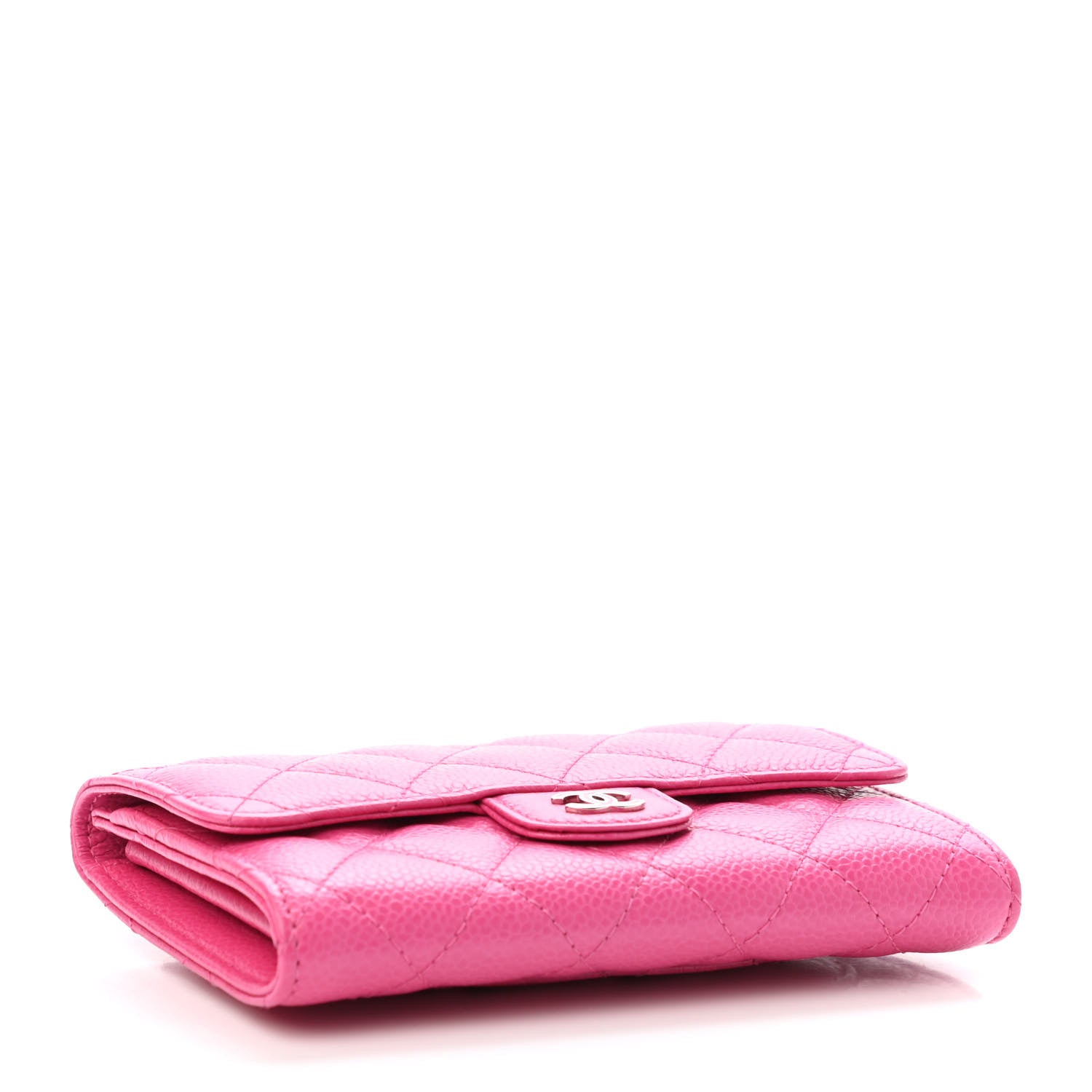 Chanel Caviar Quilted Small Flap Wallet Pink 3 of 4