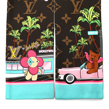 Louis Vuitton Silk Monogram 2021 Hollywood Christmas Animation Bandeau Marron 4 of 4