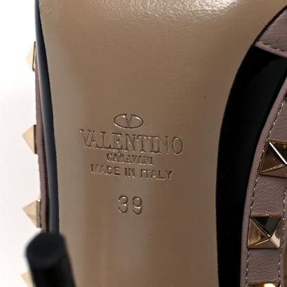 Valentino Garavani Patent Nappa Rockstud Ankle Strap 100mm Pumps 39 Black Poudre 7 of 8