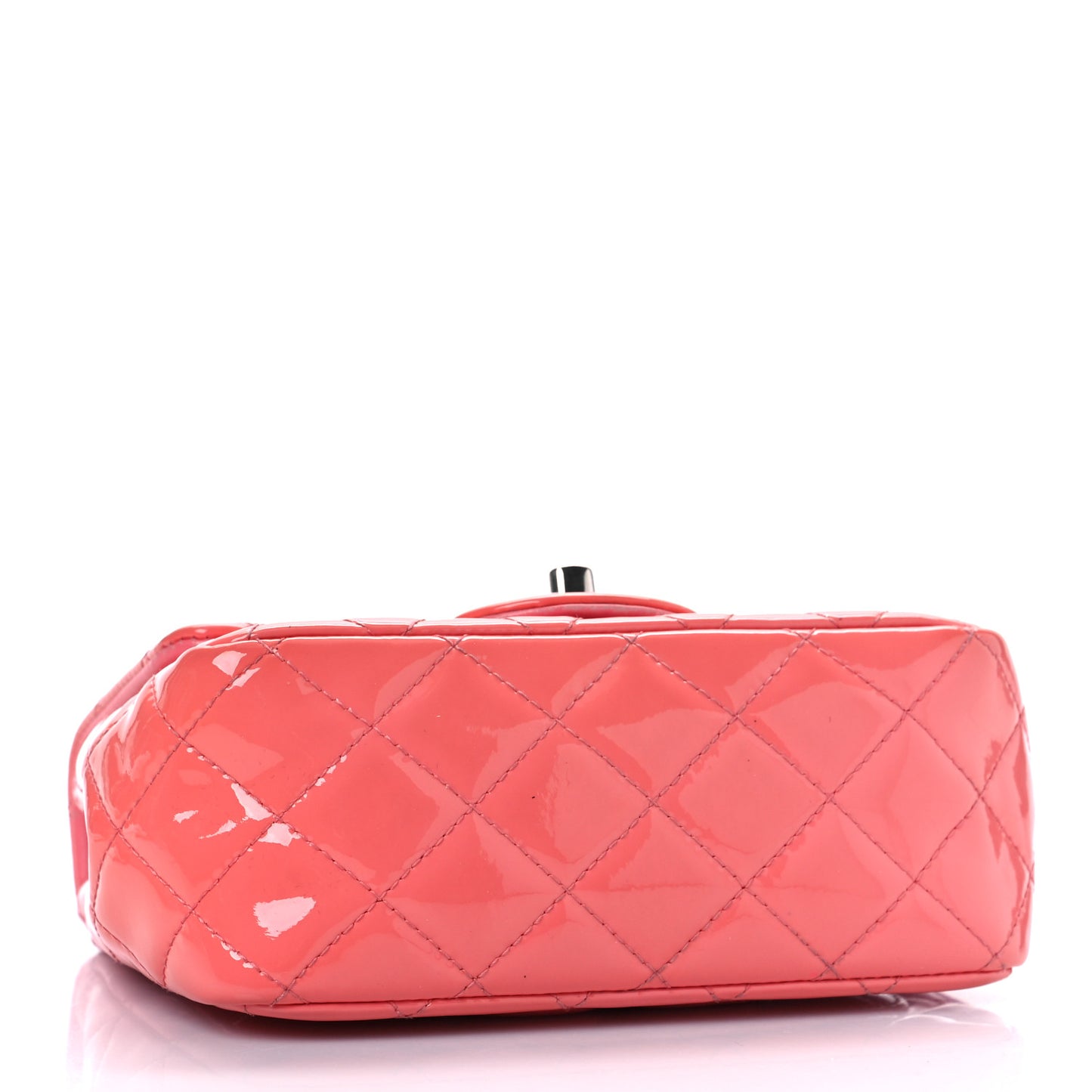 Patent Quilted Mini Square Flap Pink