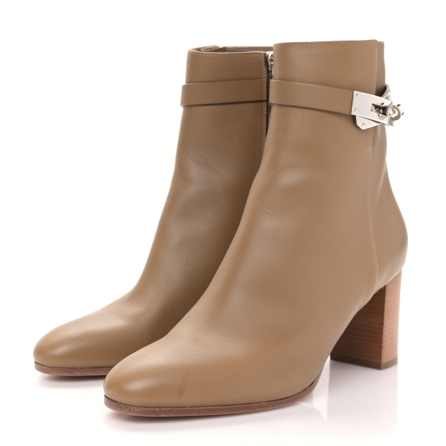 Calfskin Saint Germain Ankle Boots 40 Brun Fume