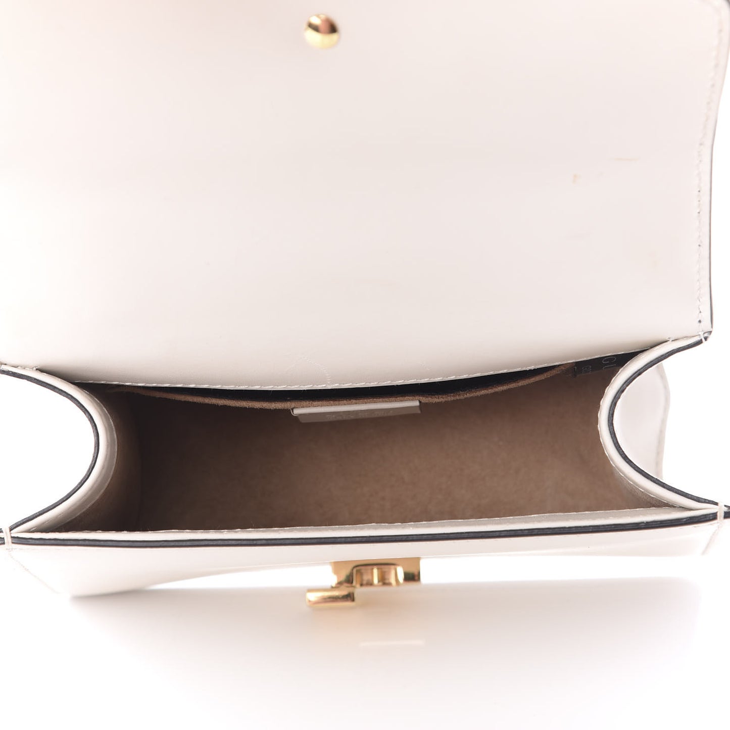 Calfskin Mini Sylvie Chain Shoulder Bag White