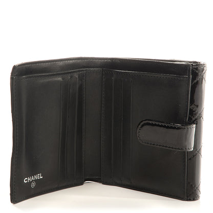 Chanel Patent Quilted Brilliant French Wallet Black 5 of 7
