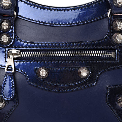 Balenciaga Smooth Calfskin Metallic Patent Giant 12 Silver Hardware Mini City Ultraviolet 7 of 14